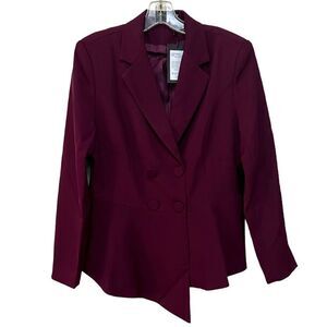 YUNCLOS BLAZER, Purple, asymmetrical hem size m